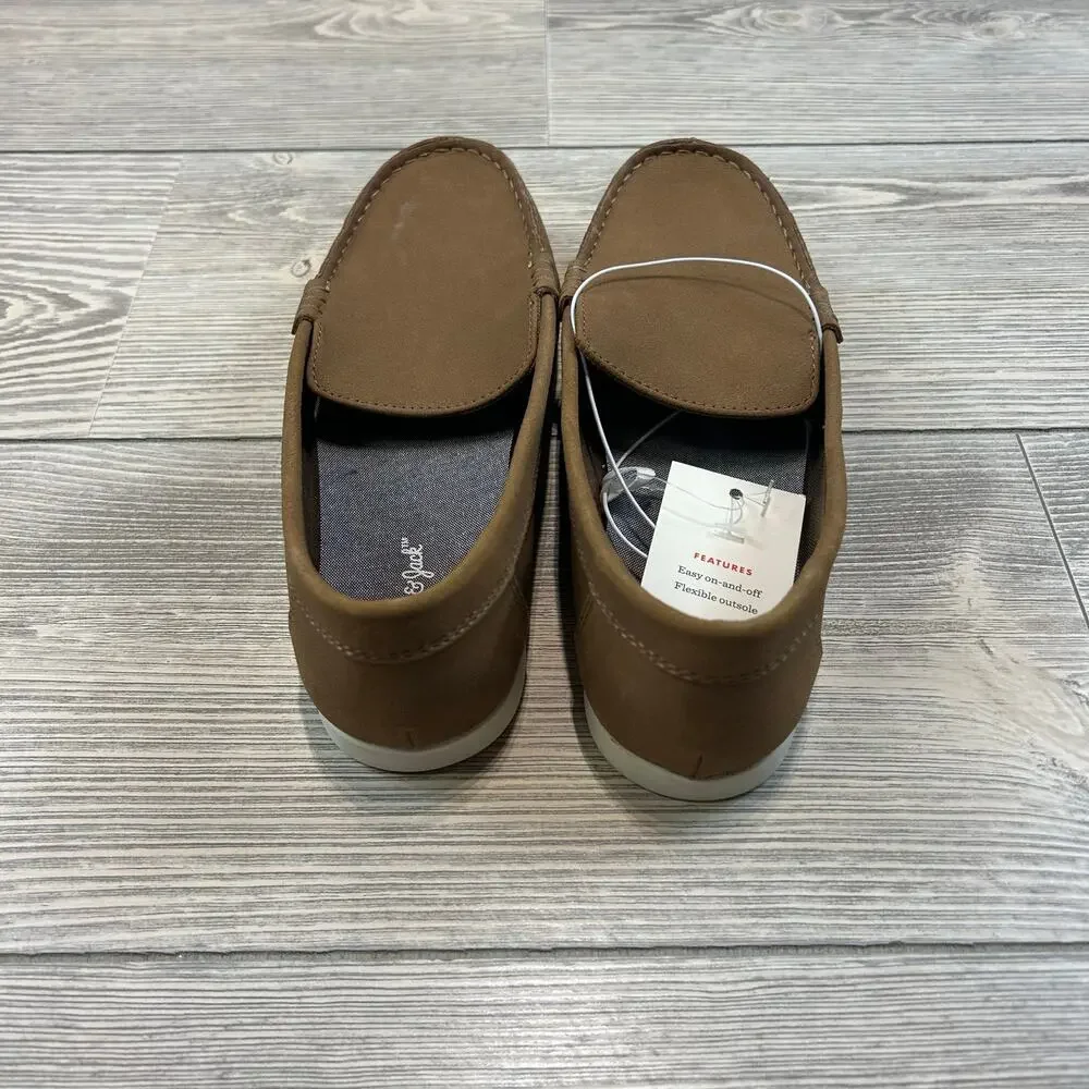 Cat & Jack Boys' Alden Slip On Loafers, Cognac, NWT Size 5